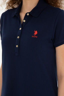Платье женское U.S. Polo Assn трикотажное темно-синее хлопок с эластаном фото 6