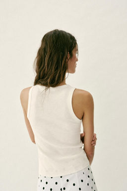 TOP RIB MANGA SISA / Blanco roto - Zara фото 8