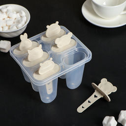 Форма для мороженого «Мордашки», 11×11×11 см, 6 ячеек, цвет прозрачный