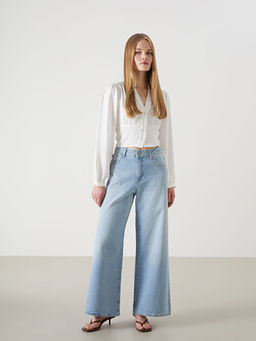 Baggy Fit Kad?n Jean Pantolon