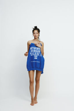 PRINTED SLOGAN SWEATSHIRT