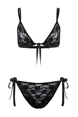 Siyah Dantel Kaps?z Ic Camas?r? Tak?m? THMSS26CC00032