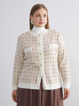 Bisiklet Yaka Desenli Kad?n Triko H?rka