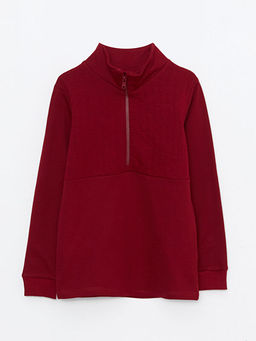 Dik Yaka Basic Uzun Kollu Erkek ?ocuk Sweatshirt