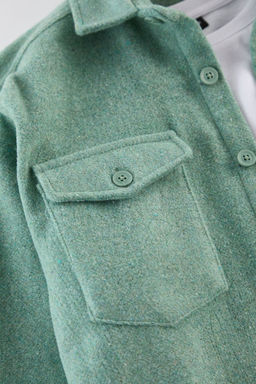 Trendyolmilla Man Mint Regular Fit Cepli Oduncu K?sl?k Dokuma Erkek Gomlek TEDAW25GO00009  фото 2