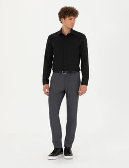 Siyah Slim Fit Uzun Kollu G_mlek
