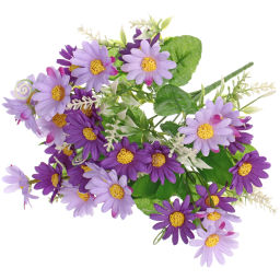 Цена за 2 шт. Искусственные цветы "Ромашки" 29см 28 цветков сиреневые
