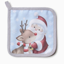 Набор кух. Доляна Волшебство: варежка 20х28 см, прихватка 17х17 см, 35% хл, 65% пэ  фото 4