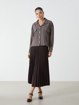 Beli Lastikli Kad?n Pileli Etek