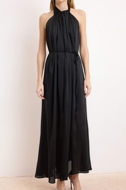 Siyah Duz Boyundan Baglamal? Maxi Elbise TPRSS26EL00078