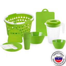 Набор для пикника 4 персоны в корзинке 10,5л BBQ p