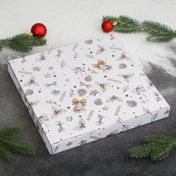 Тарелка фарфоровая обеденная Доляна «Счастливого Нового Года», d=25,5 см