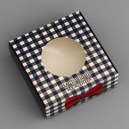 Цена за 5 шт. Коробка подарочная сборная с окном, упаковка, Настоящему мужчине, 10?10?3 см