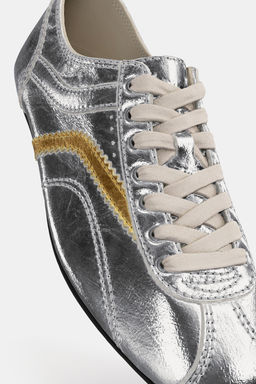 METALLIC LEATHER TRAINERS HARRY LAMBERT FOR ZARA x DISNEY  фото 6