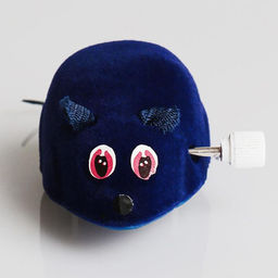 Мышь заводная, 7 см, тёмно-синяя - Пижон фото 3