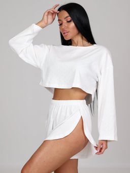 45 ПИЖАМА ЖЕНСКАЯ (шорты) (Белый) - А-дина фото 4