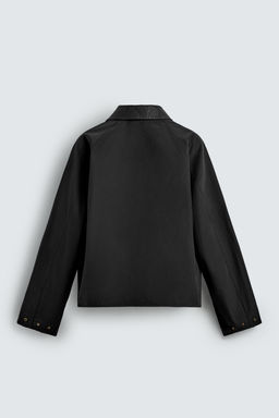 SOBRECAMISA CUELLO CONTRASTE / Negro - Zara фото 7