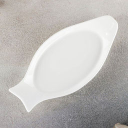 Блюдо для рыбы Wilmax, 22×10.5 см, фарфор, белое