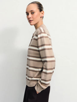 Джемпер из вискозы в полоску / Zarina  фото 5