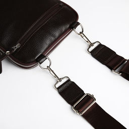 Сумка мужская TEXTURA через плечо, натуральная кожа, цвет тёмно-коричневый  фото 3