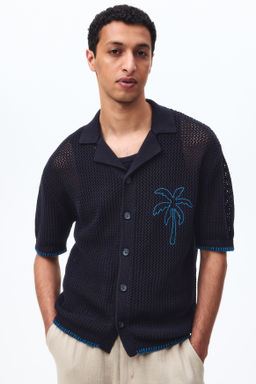 Camisa resort en punto calado Relaxed Fit - H&m фото 3