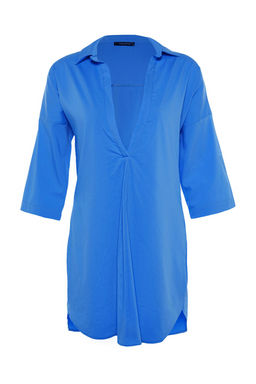 TRENDYOLMILLA Beyaz Dokuma Flaml? Pamuk Mini Plaj Elbisesi TBESS21EL3979 фото 6