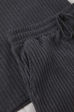 TRENDYOL MAN Lacivert Oversize Fit Fitilli Orme Sortlu Pijama Tak?m? TMNSS25PT00030 - Trendyolmilla фото 9