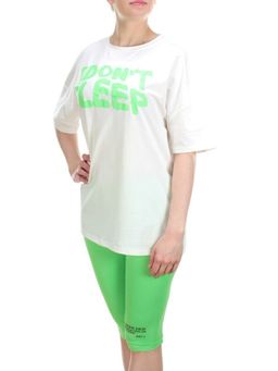 KD-862 WHITE/GREEN Костюм-двойка женский 7986 TREND