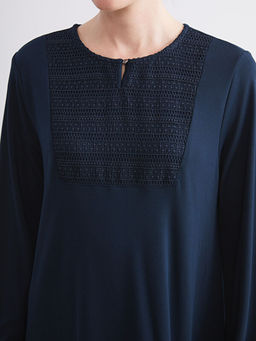 Bisiklet Yaka Dantel Detayl? A Kesim Elbise