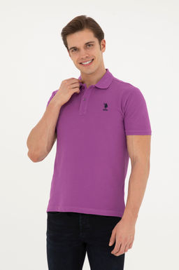 Мужская фиолетовая базовая футболка