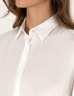 Ekru Comfort Fit Uzun Kollu G_mlek