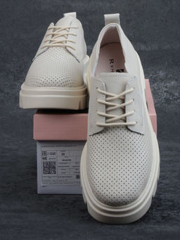 03-HY11-1D LT. BEIGE Полуботинки женские (натуральная кожа)