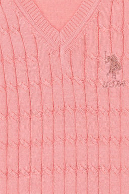 U. S. Polo Assn / Базовый свитер лосося для девочек - U.s. polo assn фото 3