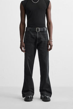 FLARE FIT JEANS WITH ZIPS - Zara фото 2