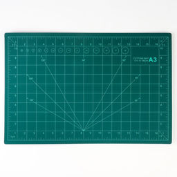 Мат для резки, трёхслойный, двусторонний, 45×30 см, А3, зелёный