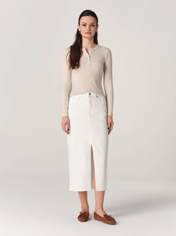 CONTE CON-929 Юбка джинсовая женская off white  фото 2
