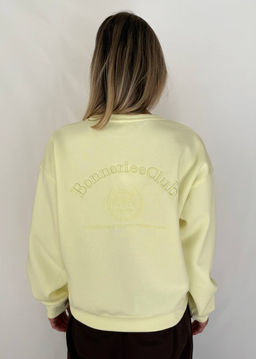 K12905 Свитшот OVER SIZE (хлопок) СВ_ЖЕЛТЫЙ