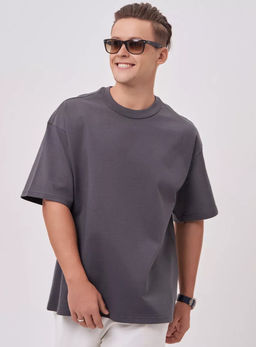 KM1842 Футболка OVER SIZE ГРАФИТ