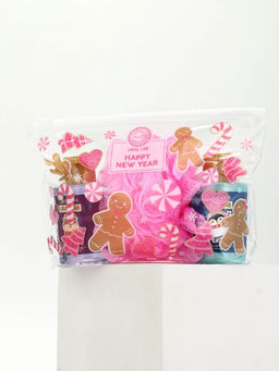 Подарочный набор новогодний, косметичка, гель для душа 2 шт. ? 100 мл и мочалка для тела, URAL LAB