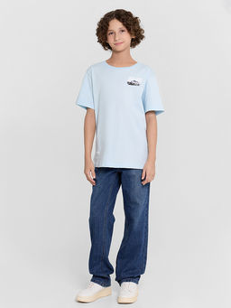 Футболка для мальчиков голубая с принтом - Mark formelle фото 2