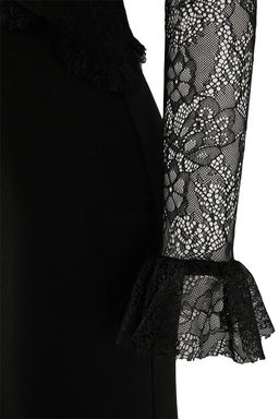 Siyah Dantel Maxi Abiye & Mezuniyet Elbisesi TPRSS26AE00028 - Trendyolmilla фото 7