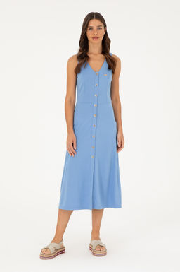 Женское темно-синее трикотажное платье Неожиданная скидка в корзине - U.s. polo assn фото 3