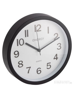Часы настенные классические ENERGY ЕС-139, бесшумные, плавный ход, d=22 см, чёрные