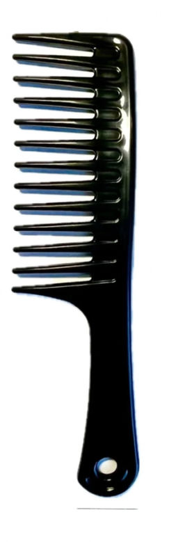 Расческа "FLORANS" Чёрная с ручкой 19,5см, OPP, F-2318