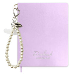 Дневник школьный в комплекте с брелоком, формат А5+, 48 листов, арт. 73377 / 15 ЖЕМЧУГ НА СИРЕНЕВОМ
