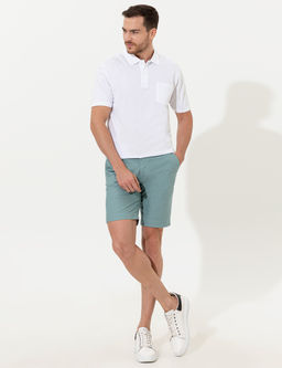 Beyaz Regular Fit Polo Yaka Basic Ti__rt