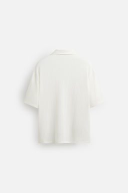 CREASED-EFFECT TEXTURED SHIRT