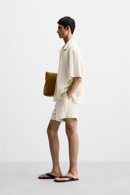 TEXTURED CROCHET BERMUDA SHORTS - Zara фото 14