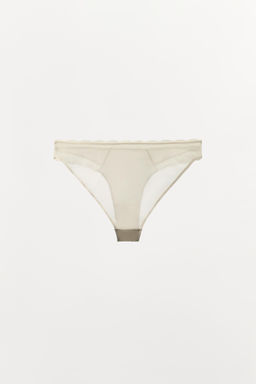 BRAGUITA MEZCLA SEDA ENCAJE / Crudo - Zara фото 4