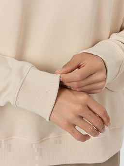 Свитшот женский бежевый с надписью Creator of my own life - Mark formelle фото 5